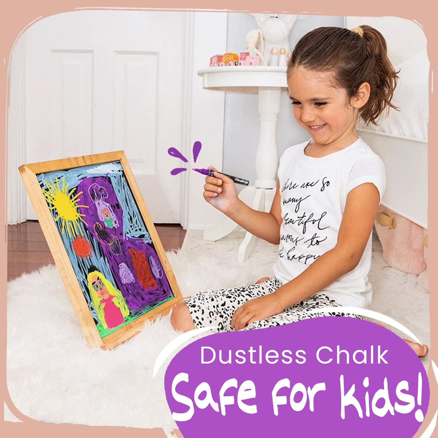 Detalle de Liquid Chalk Pens (10 Pack) with Gold & Silver – Extra Fine Tip dry erase markers for blackboards, windows & signs