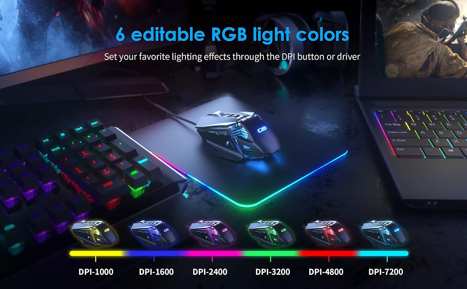 Thumbnail 2 de CYD C300 Gaming Mouse: wired, ergonomic and budget-friendly for hours of play