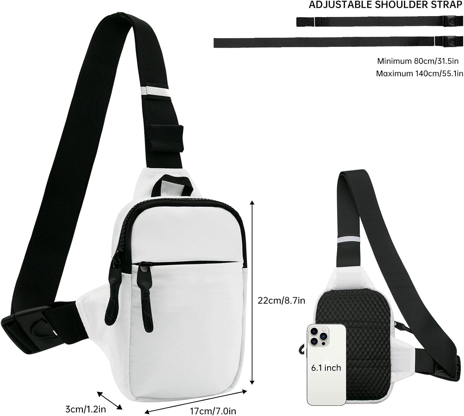 Detalle de Long Keeper Small Sling Bag Chest Bag – Waterproof Cross Body Phone Bag for Travel, Cycling and Everyday Use