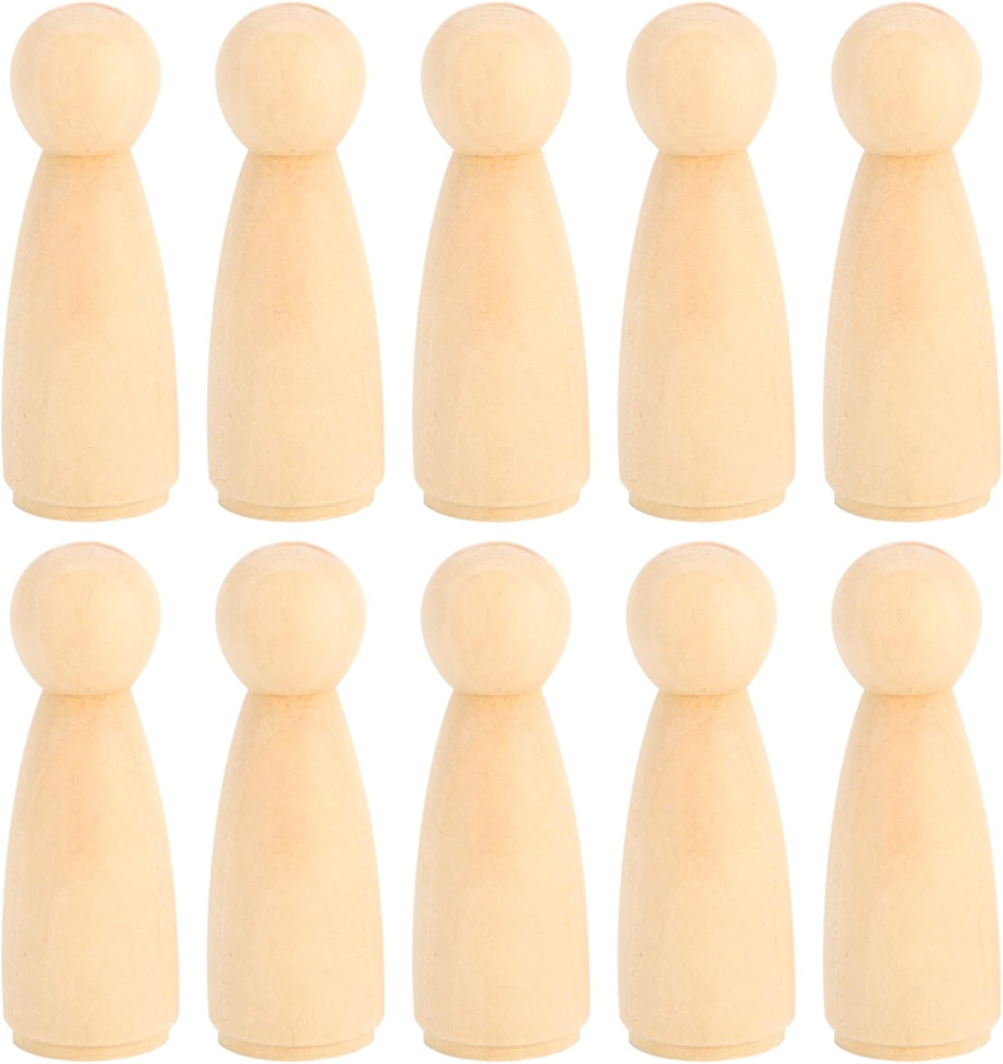 Detalle de ZJchao houten poppen, 10 vrouwelijke figuren van 75 mm om zelf te versieren