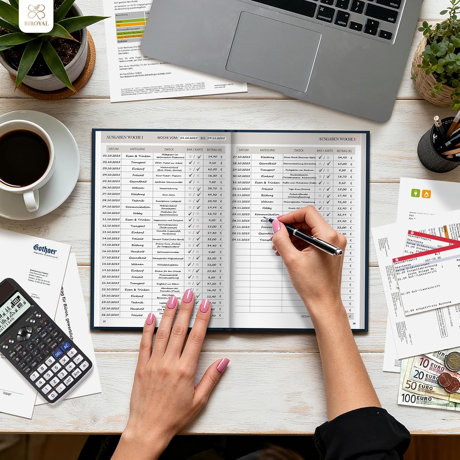 Thumbnail 5 de BIROYAL Budget Planner 12 Monate 📒