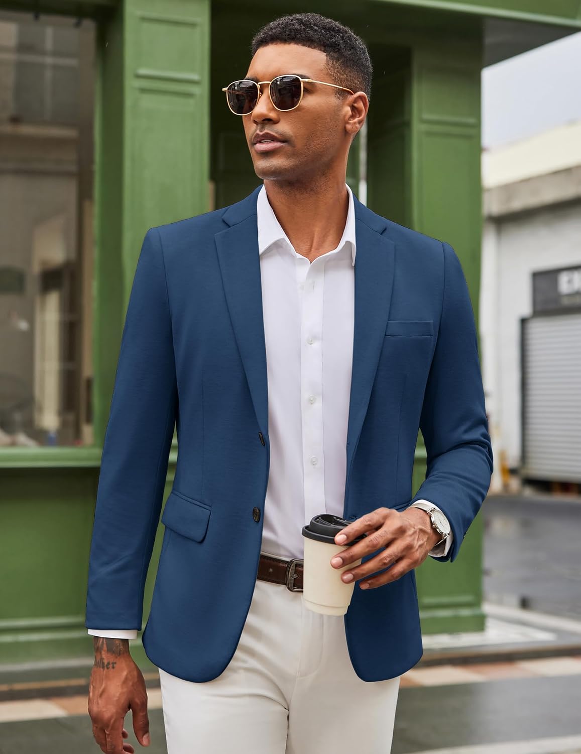 Detalle de COOFANDY knit blazer sport coat for men