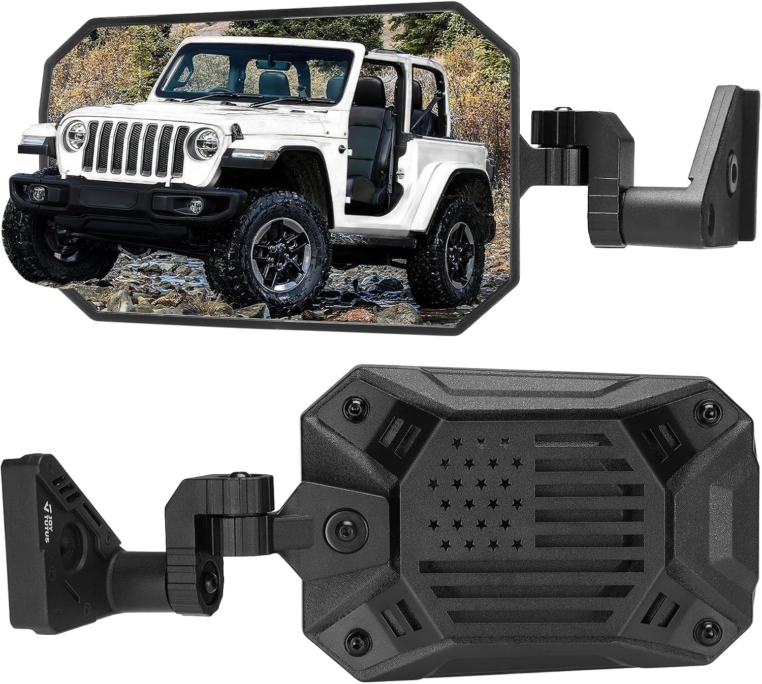 JOYTUTUS Mirrors Doors Off: Wrangler JL/JLU and Gladiator JT Side Mirrors (2018-2026) – Wider View, Breakaway, No Vibrate & Wobble