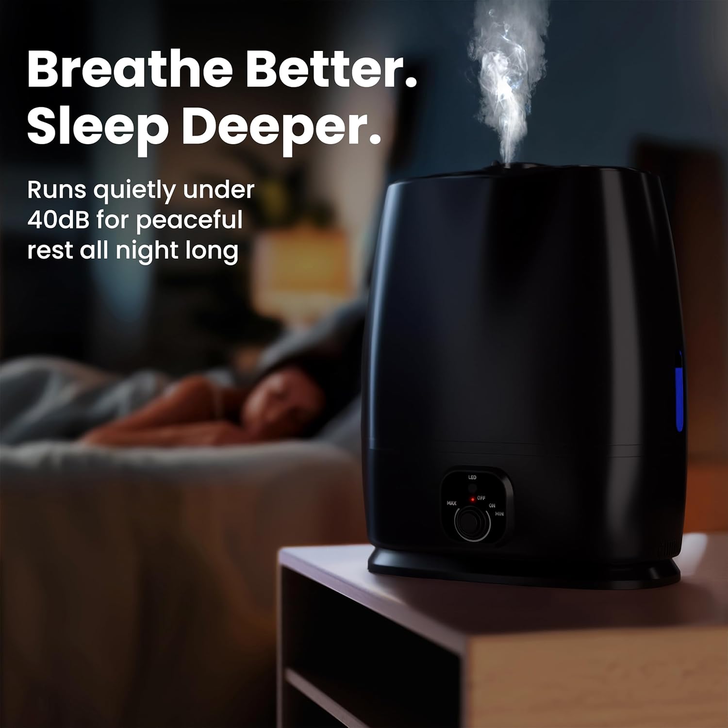 Detalle de Everlasting Comfort 6L Humidifier with Built-In Oil Diffuser – Quiet, 50-Hour Run Time for Large Rooms