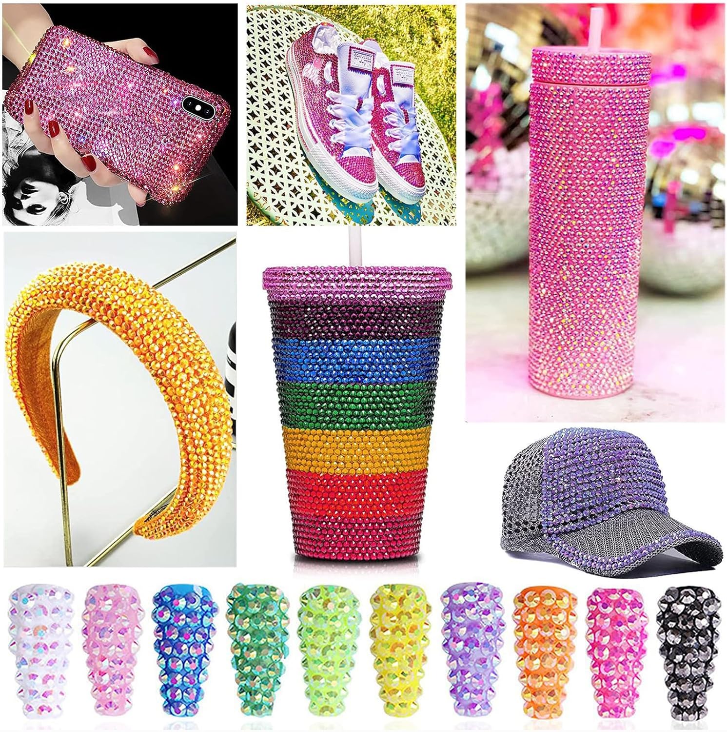 Thumbnail 4 de Sukiiy Sukea-J 4mm Resin Flatback Rhinestones, Sapphire, 2,500 Pieces