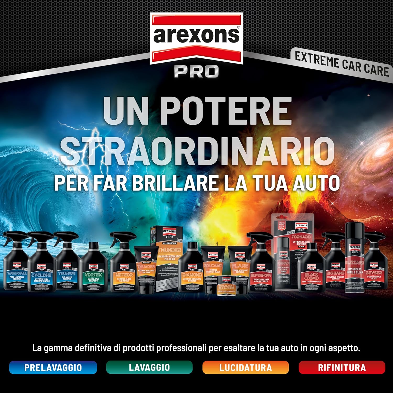 Detalle 2 de Arexons Car Care Pro FLARE - Super Rigenera Fanali: pasta 150 g per trasparenza e lucidatura