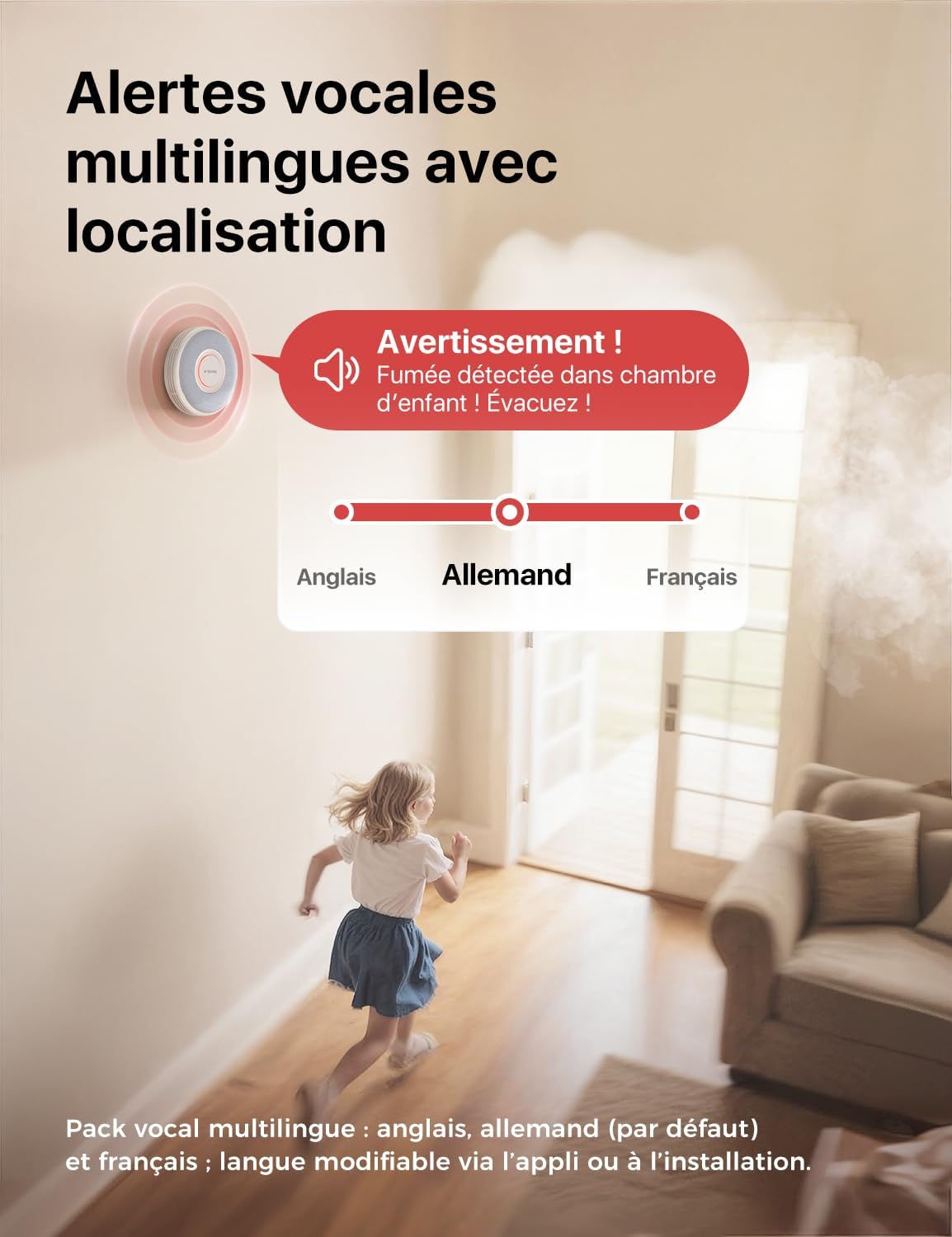 Detalle 1 de XS0B-iR Détecteur de Fumée Connecté Wi Fi