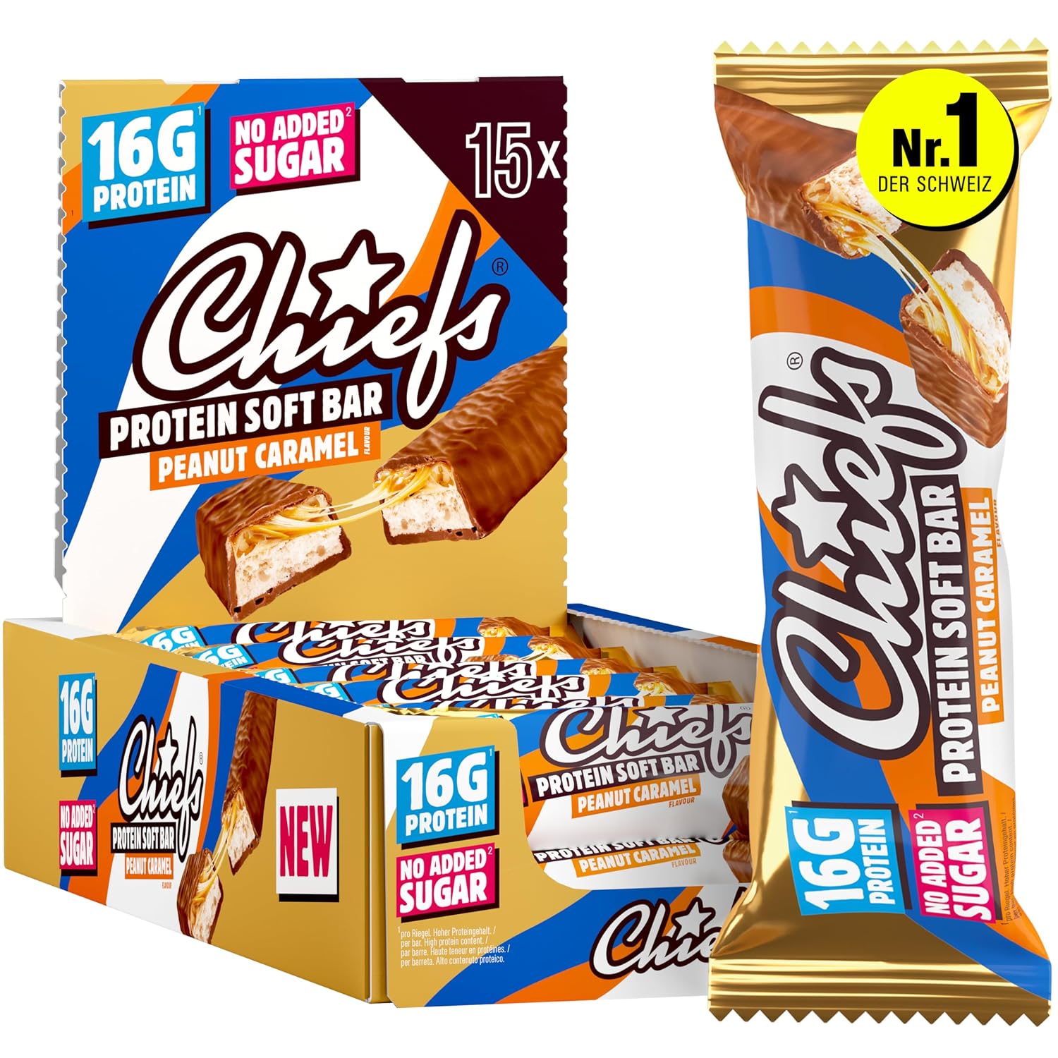 Detalle de CHIEFS Soft Protein Riegel 15er Box