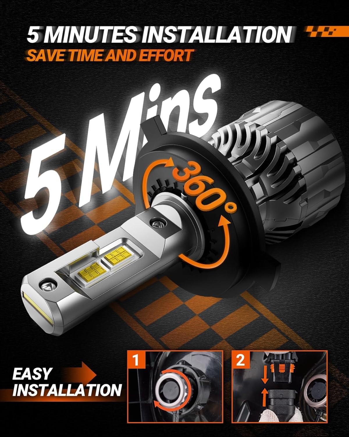 Thumbnail 4 de SEALIGHT H4 46000LM LED Headlight Bulbs