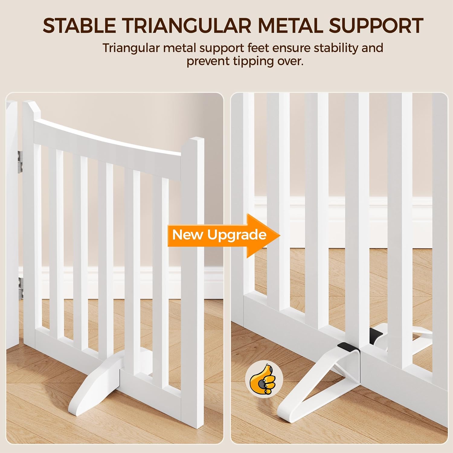 Thumbnail 6 de Yaheetech Wooden 3-Panel Indoor Pet Gate with Freestanding Design