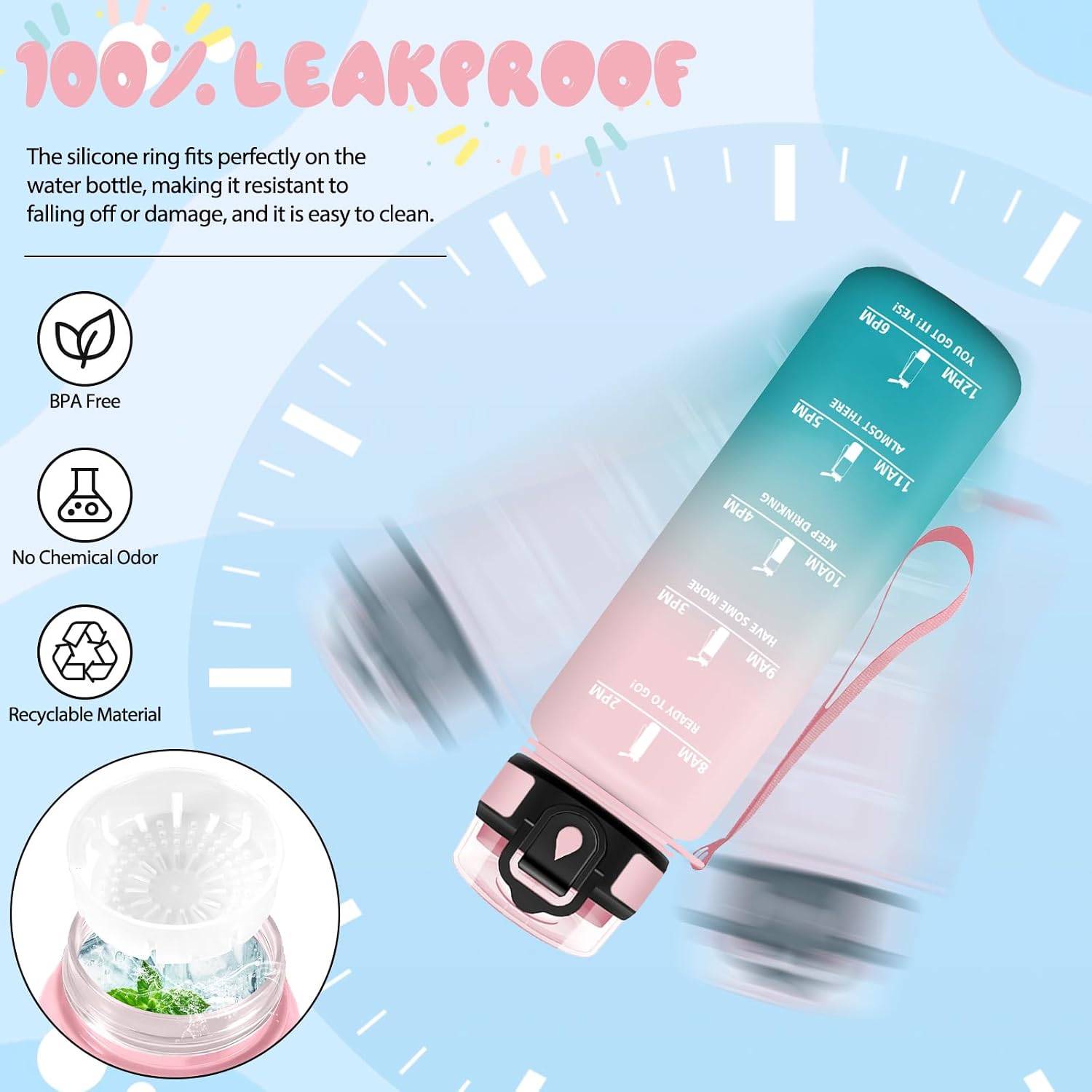 Detalle 2 de Mulbijeo Gourde 500ml étanche pour sport
