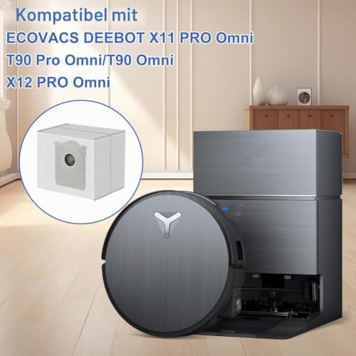 Detalle de VIEWALL T90 Staubbeutel für ECOVACS DEEBOT X11 PRO Omni / T90 Pro Omni / T90 Omni / X12 Pro Omni – 10 Stück, 3L