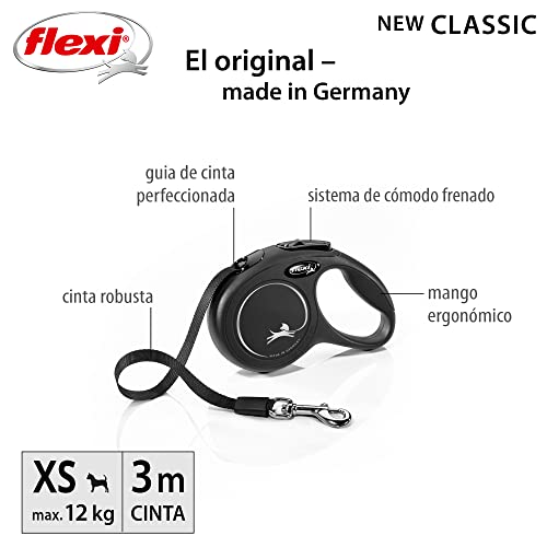 Thumbnail 2 de Arppe Correa Flexi New Classic XS 3m - Negro 🐾