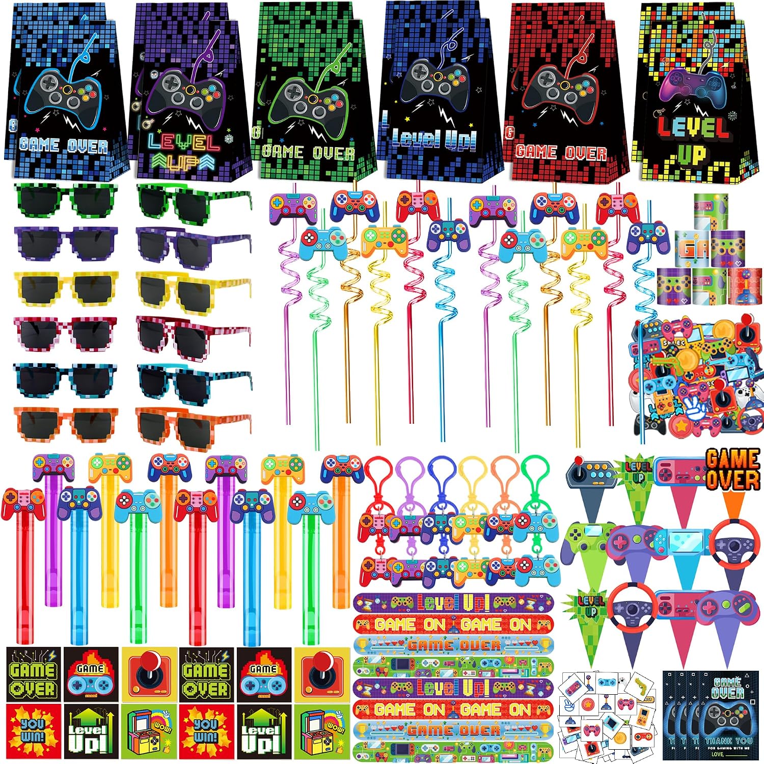 Detalle de PLOUGVI 320PCS Video Game Party Favors Kit