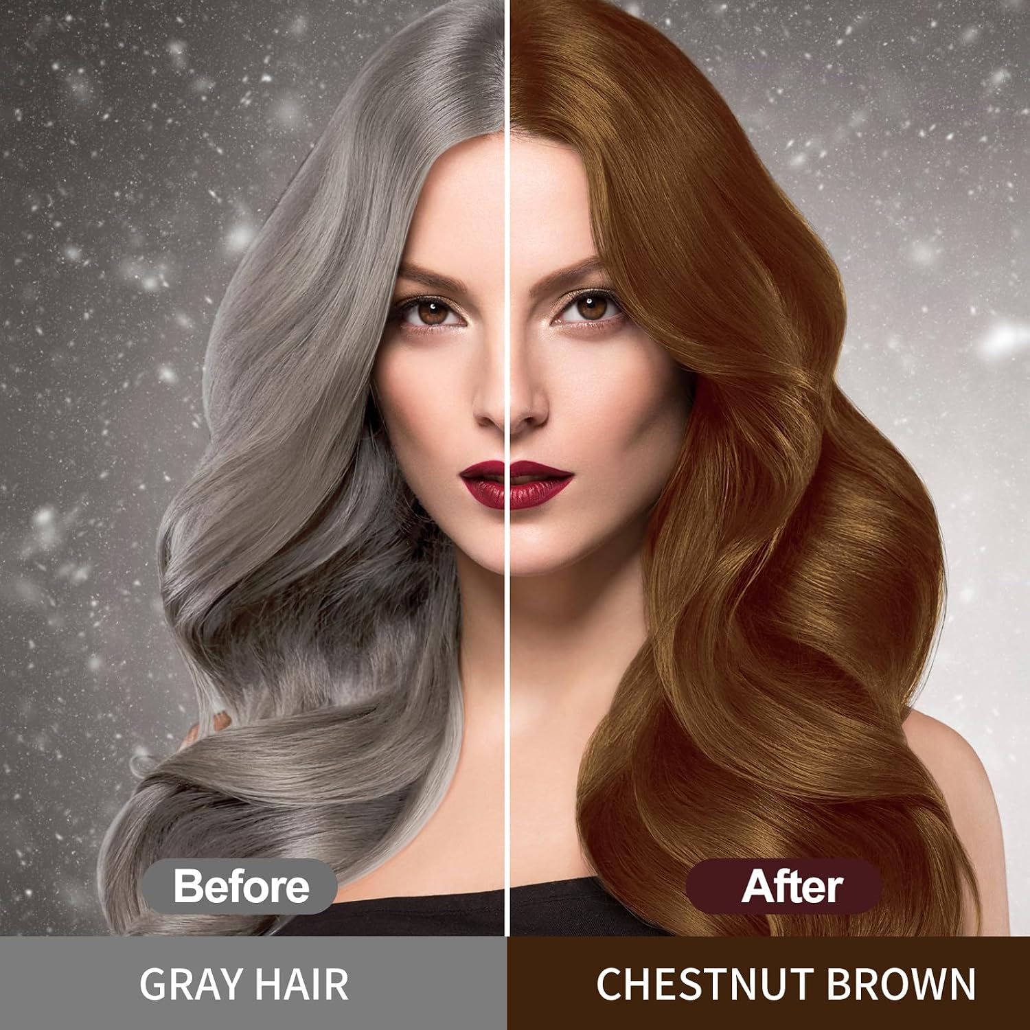 Thumbnail 3 de JELMOK 500ML Shampoo Colorante 3-in-1 – Copre i capelli bianchi, colore naturale Chestnut Brown