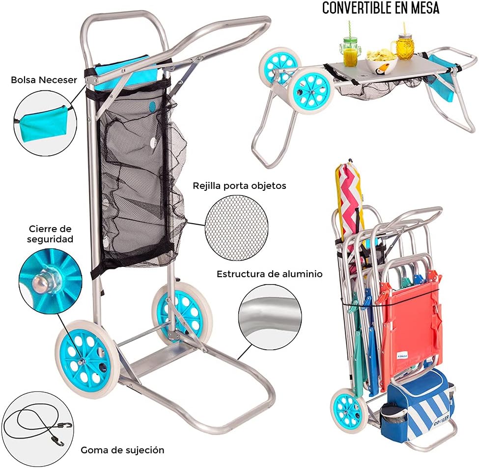 Thumbnail 1 de LOLAhome Carro Portasillas Plegable y Convertible en Mesa