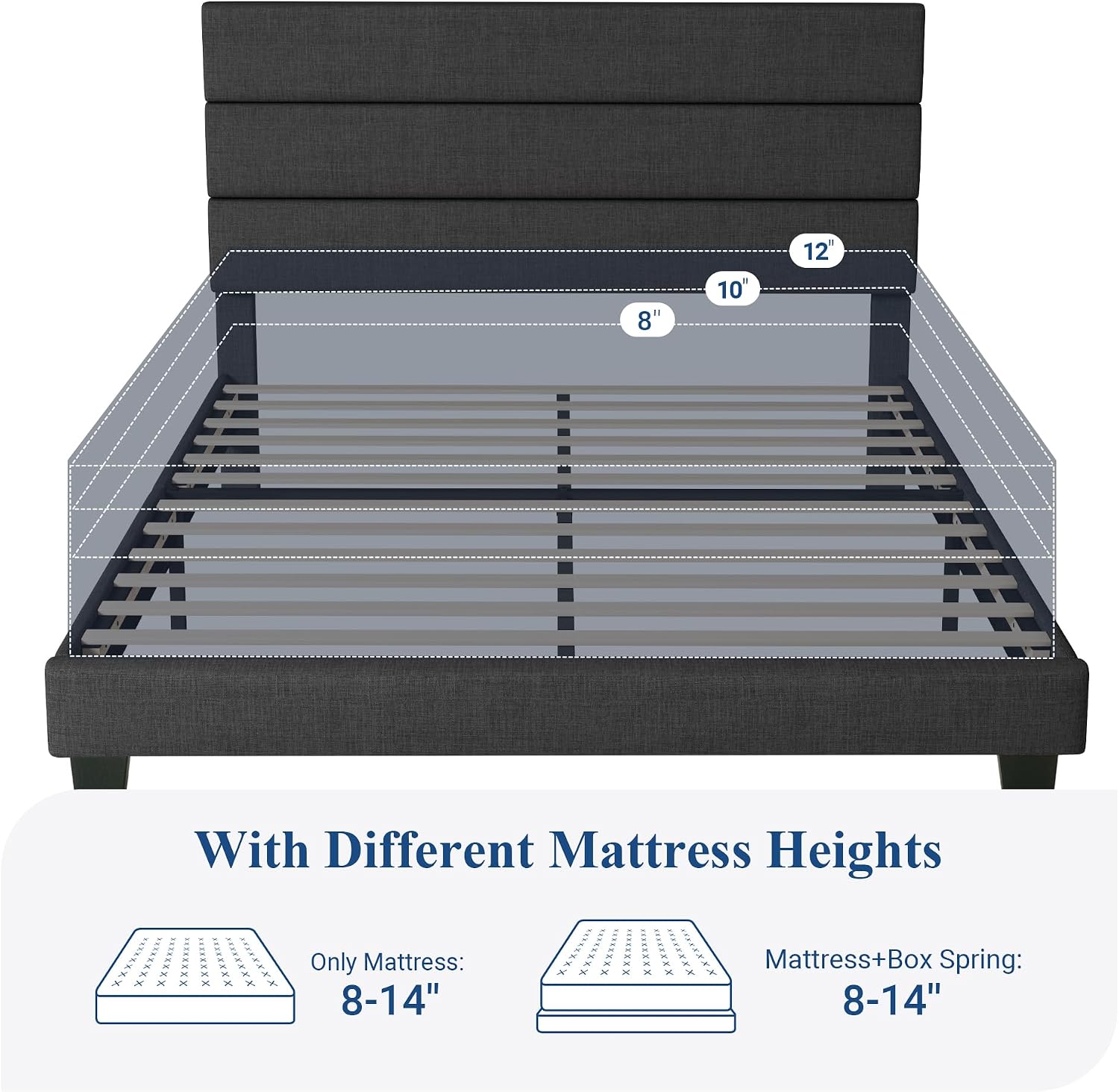 Thumbnail 6 de Allewie Queen Platform Bed Frame