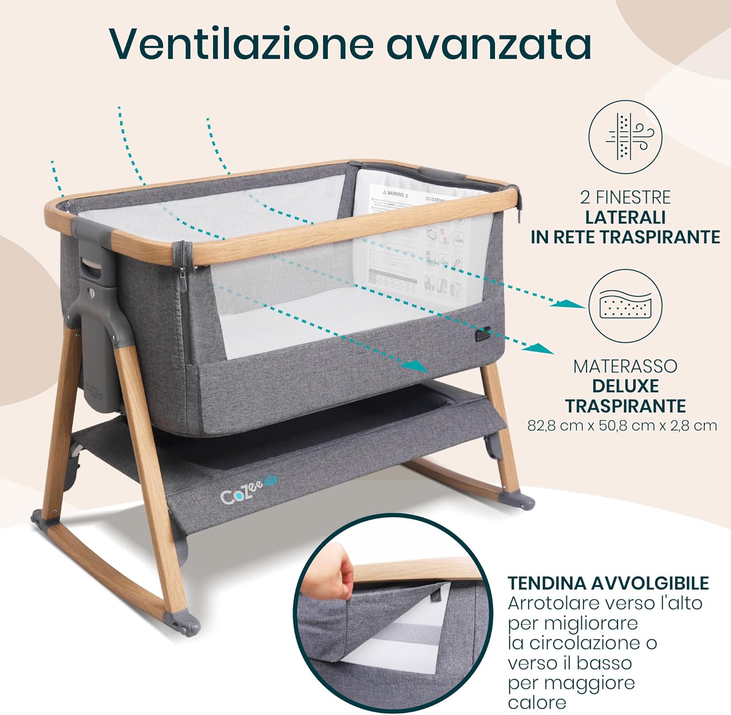 Thumbnail 2 de CoZee Air Culla Neonato 6 altezze