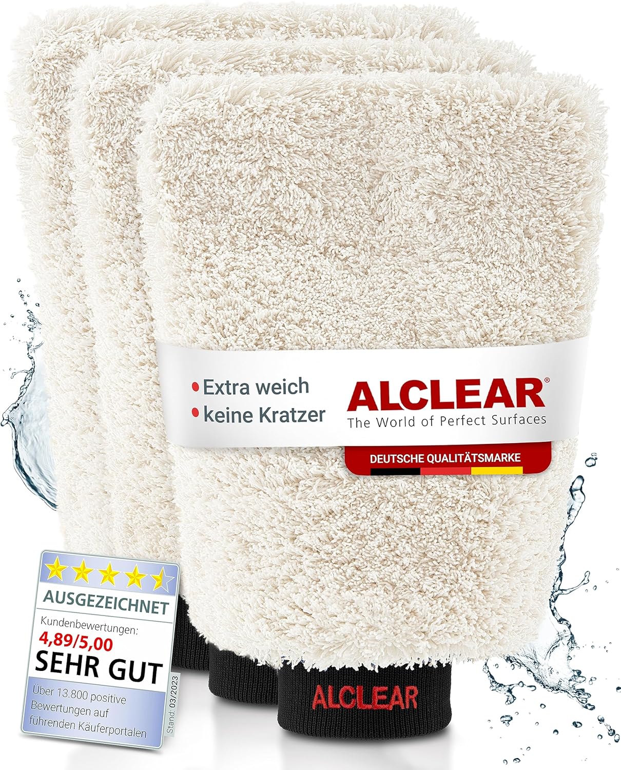 Thumbnail 6 de ALCLEAR Mikrofaser Autowaschhandschuh 27x17 cm – schonende, saugfähige Reinigung ohne Kratzer