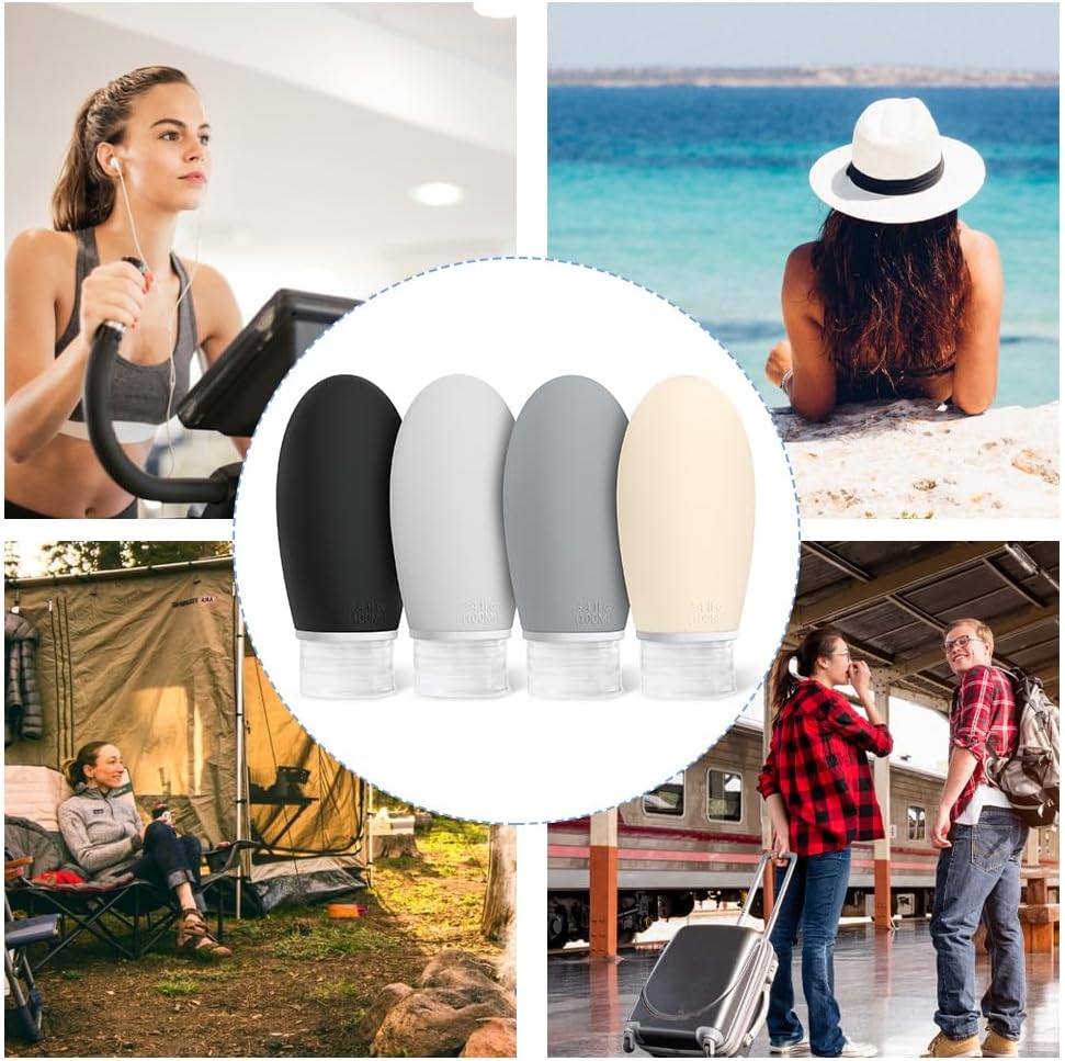 Thumbnail 6 de Opret 100ml silicone travel bottles 4-pack