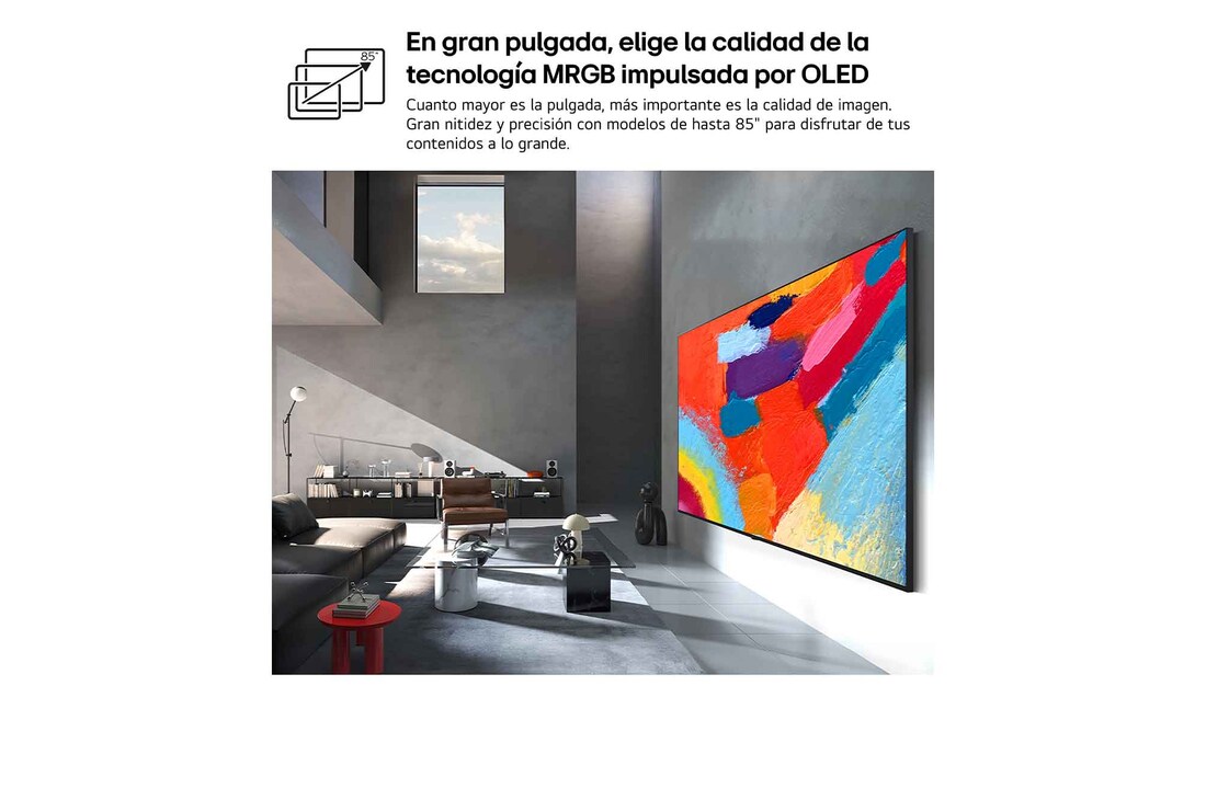 Detalle 2 de LG 75MRGB87B6B: Smart TV Mini RGB AI de 75" (4K, 2026) — lo esencial para cine en casa
