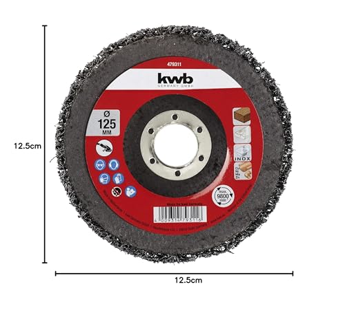 Detalle 1 de kwb 4793-11 Disques de nettoyage pour meuleuses d'angle – 125 x 22 mm