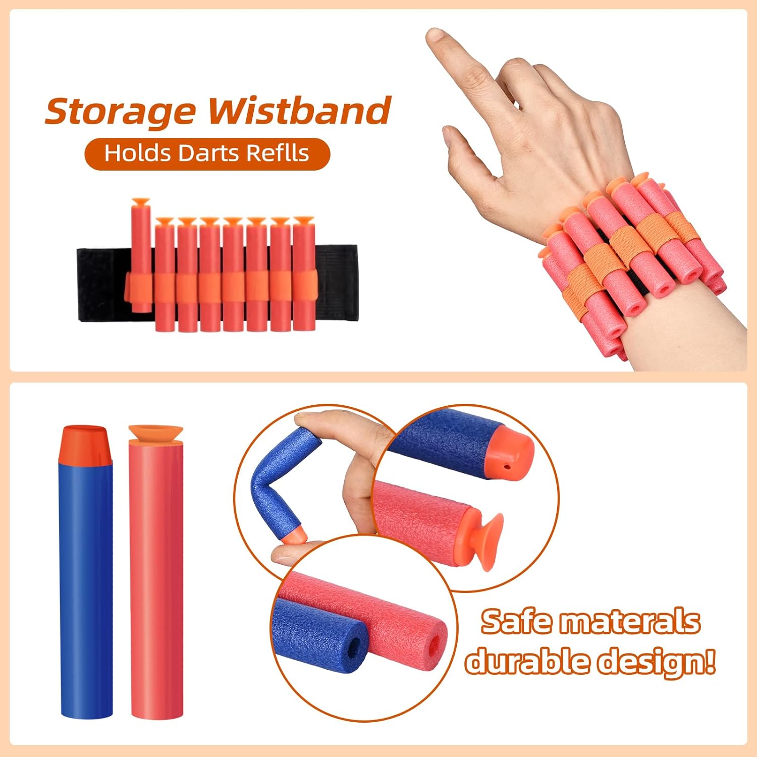 Thumbnail 2 de Kasebro 4 Pack Blaster Set for Kids Ages 5+ – 80 Foam Darts, 4 Wrist Bands