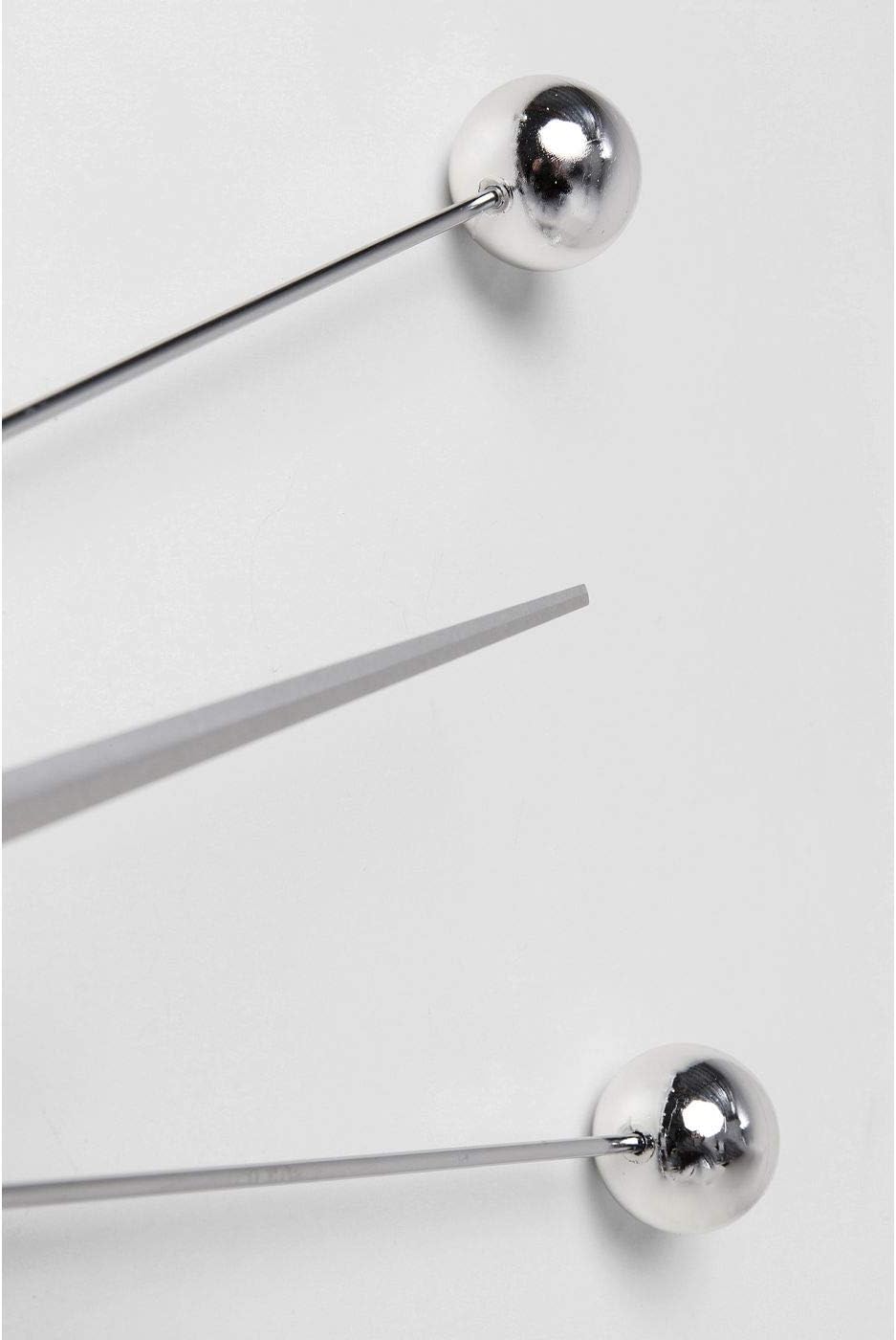 Detalle 2 de Kare Design Horloge murale Like Umbrella Boules chromé (diamètre 60 cm) – décor moderne minimaliste