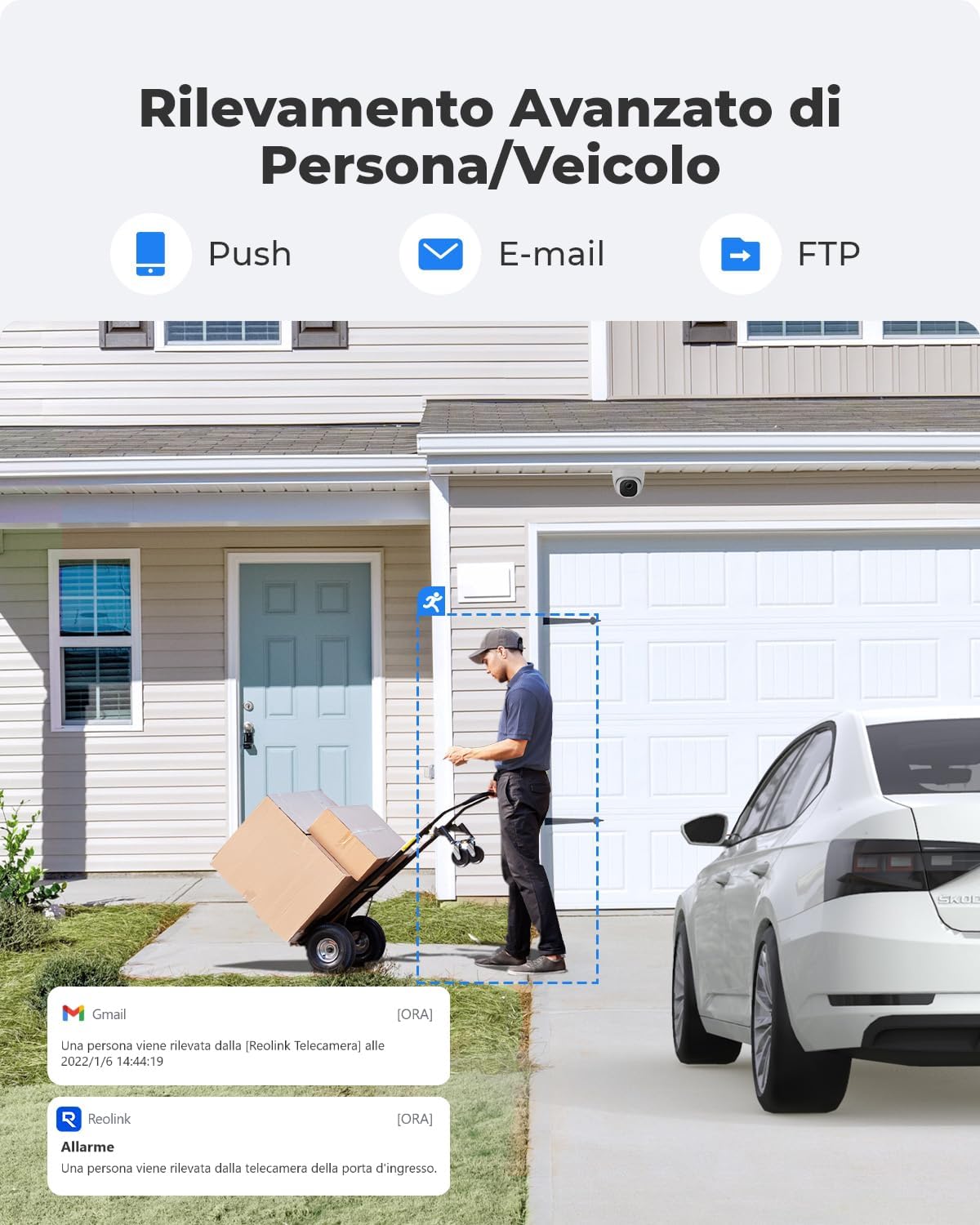 Thumbnail 3 de Reolink RLC-520A 5MP Telecamera Esterno PoE con rilevamento uomo/veicolo/animale e audio