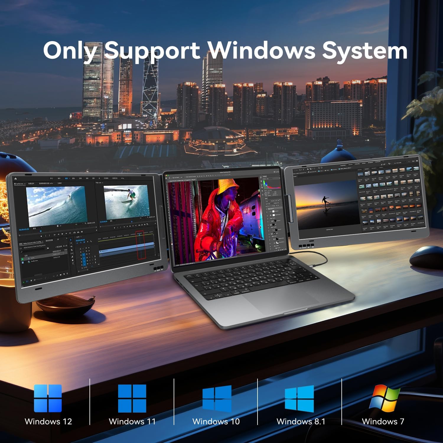 Thumbnail 2 de KPKUE 14 inch 1080p Dual portable monitor