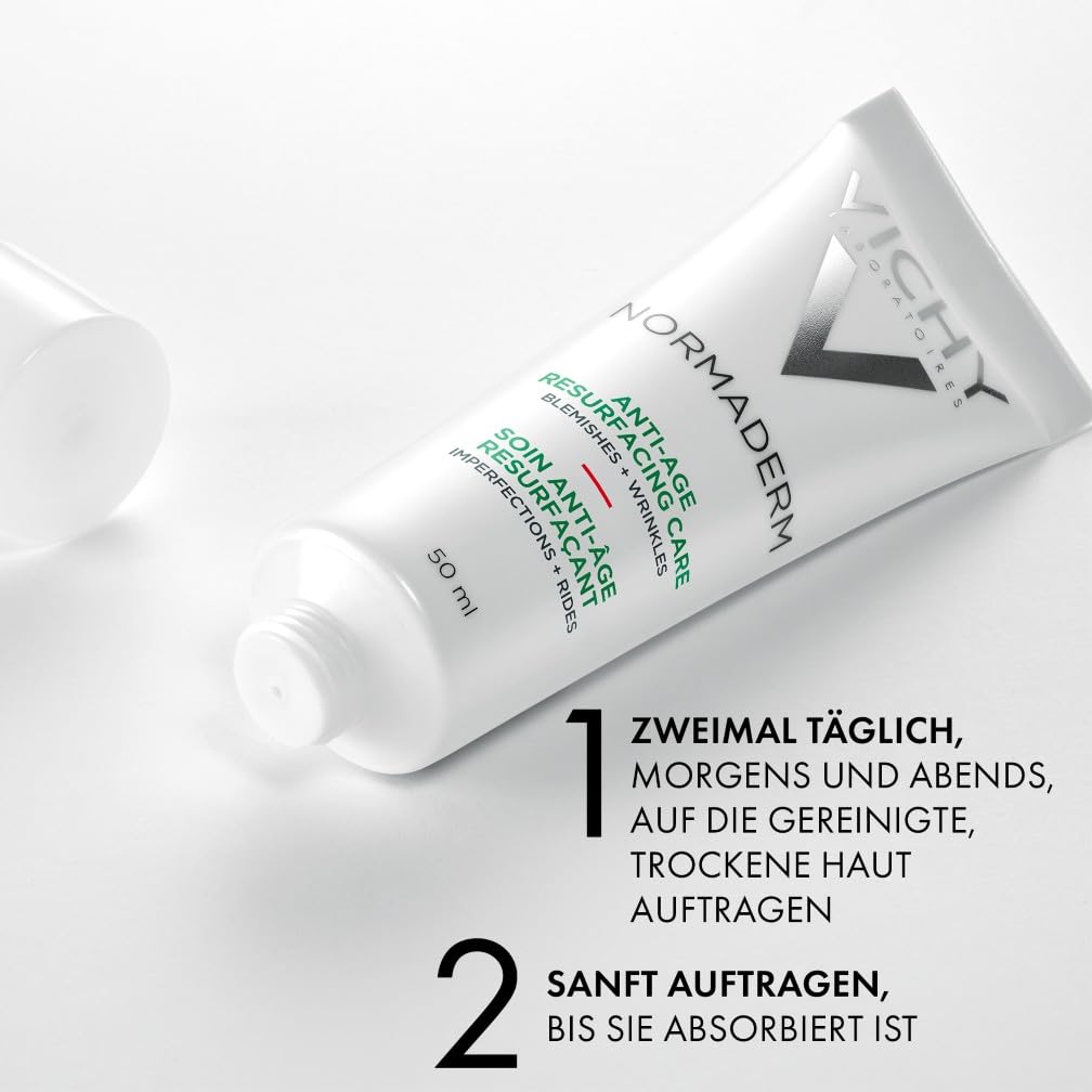 Thumbnail 6 de Vichy Normaderm Anti-Age Tagespflege mit LHA, Glycolsäure & Vitamin C (50 ml) für unreine, zu Falten neigende Haut
