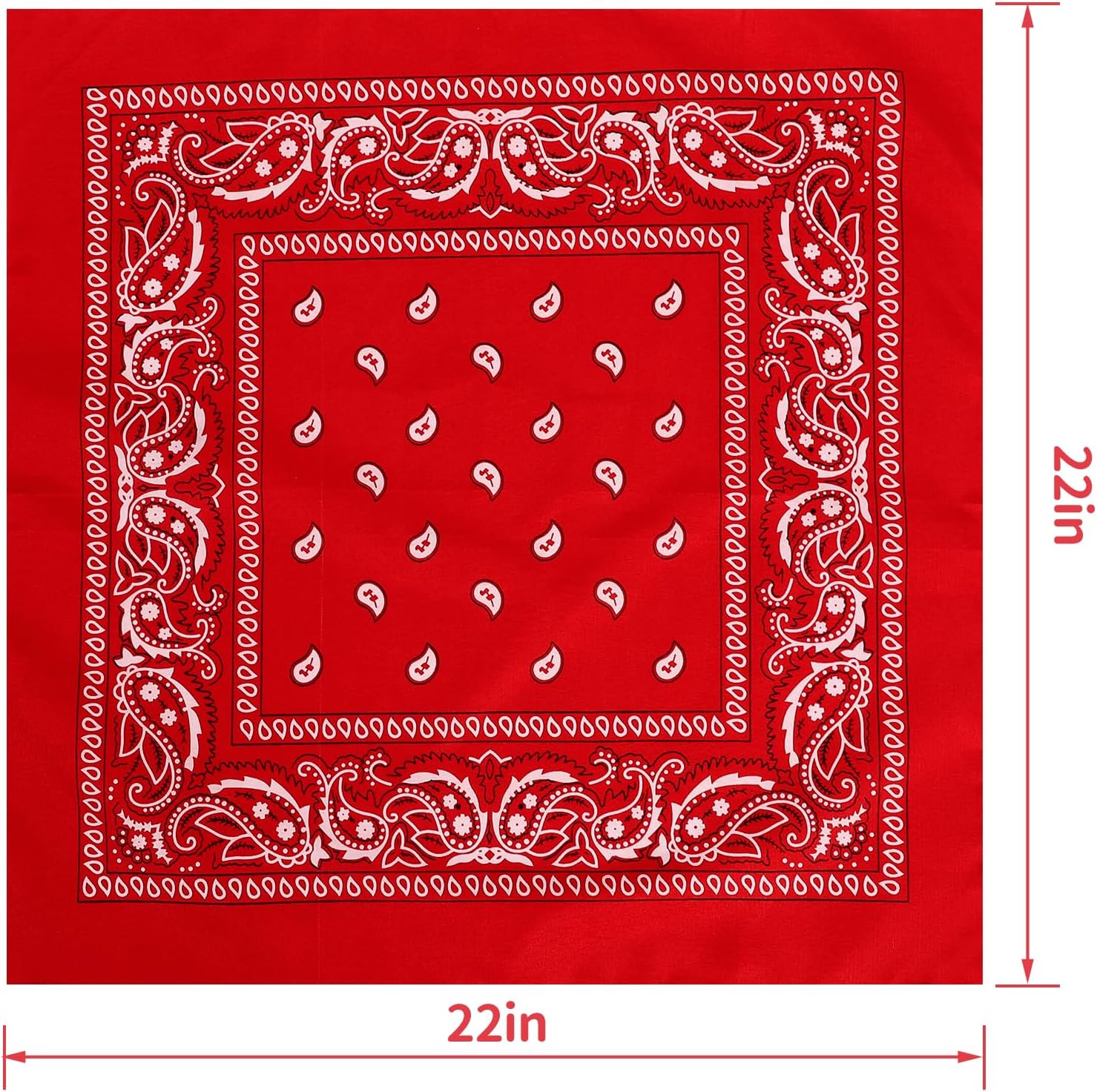 Detalle 2 de CECIAOAIME 22 x 22-Inch Paisley Bandanas, Polyester Head Scarves