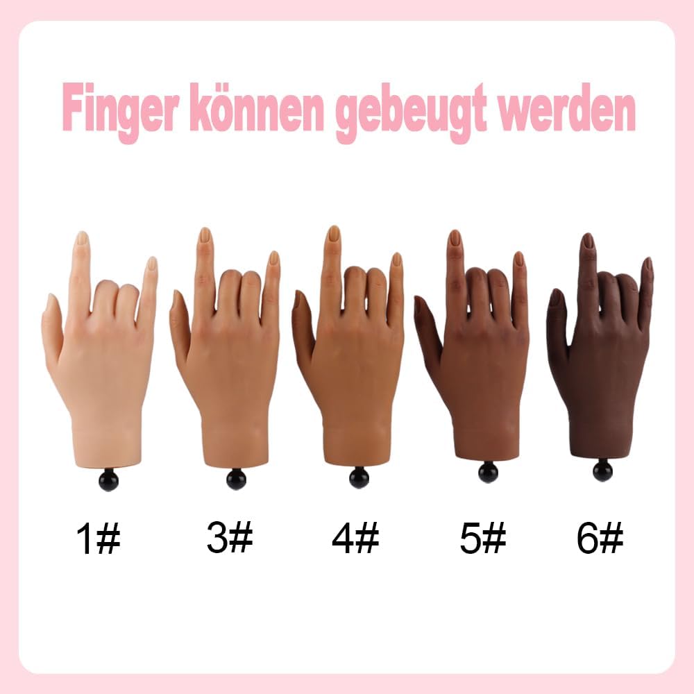 Detalle 1 de KnowU Main d’entraînement manucure avec support pour pose ongles (pratique, réutilisable)