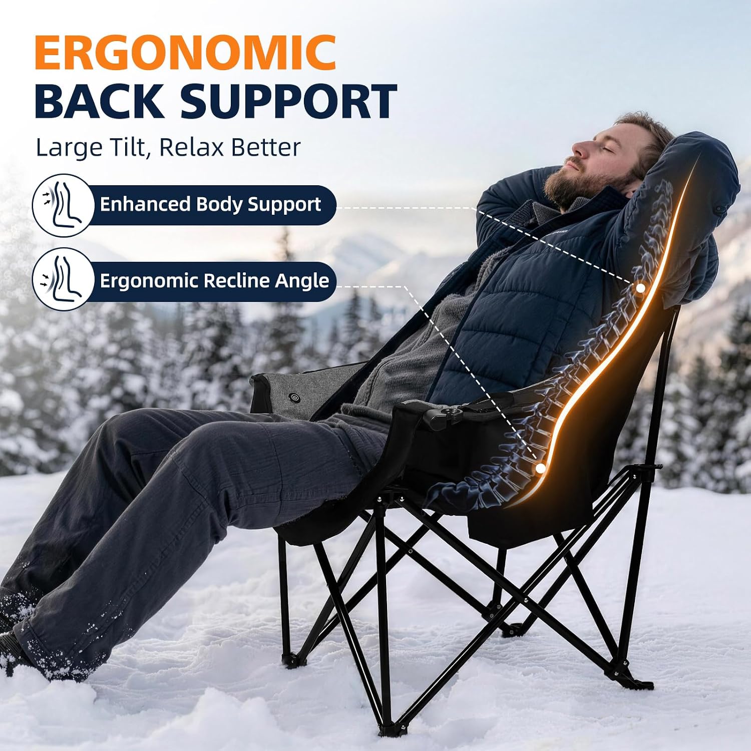 Thumbnail 5 de DasEpic Heated Camping Chair, 500-lb Capacity