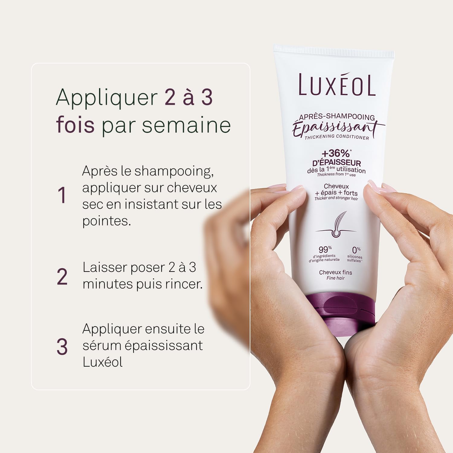 Thumbnail 3 de Après-shampoing épaississant LUXEOL 200 ml