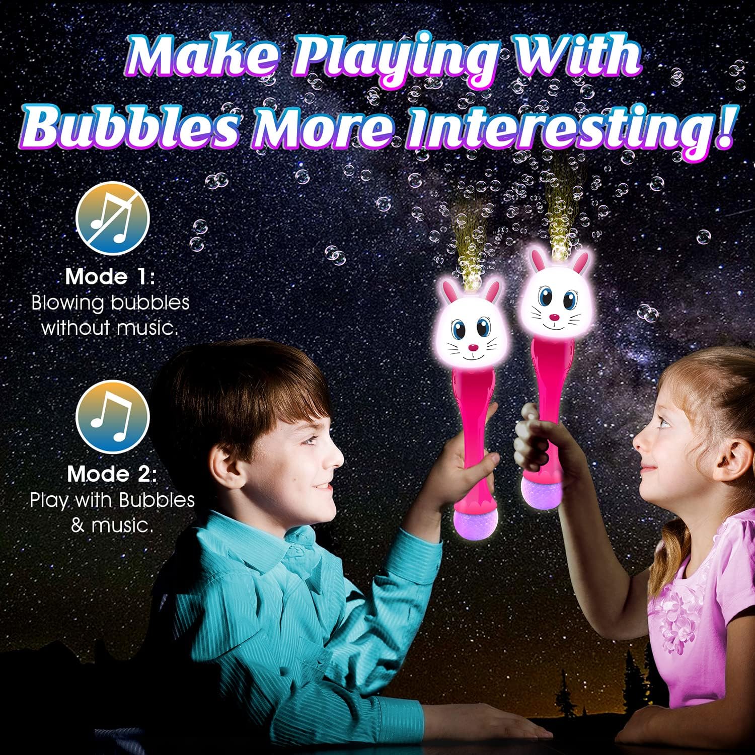 Thumbnail 4 de ArtCreativity Easter Bunny Bubble Wand 14" 📯