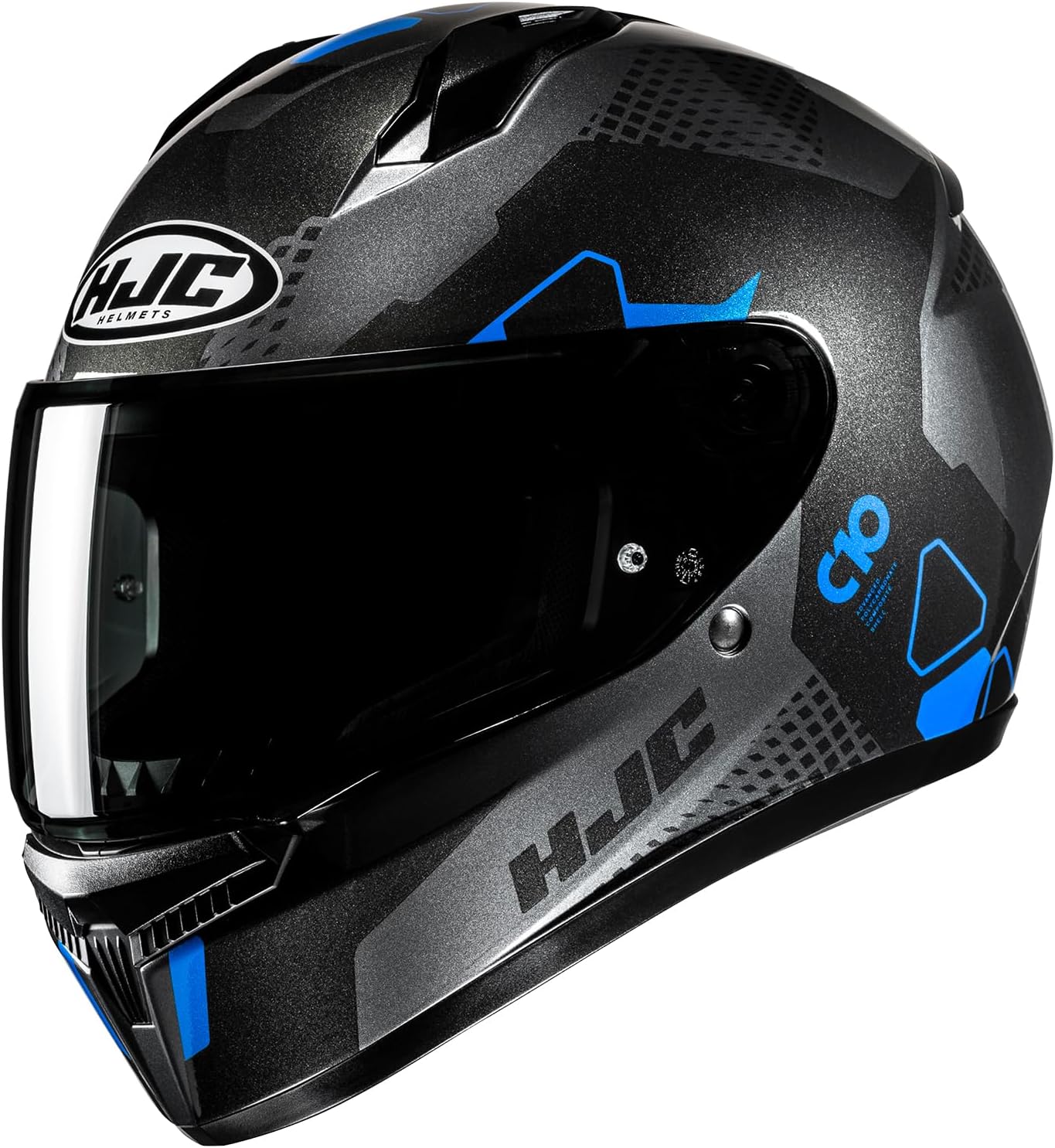 Detalle de HJC HELMETS C10 アスパ フルフェイスヘルメット ポリカーボネート製、内装着脱・ベンチレーション BLUE(MC2) M