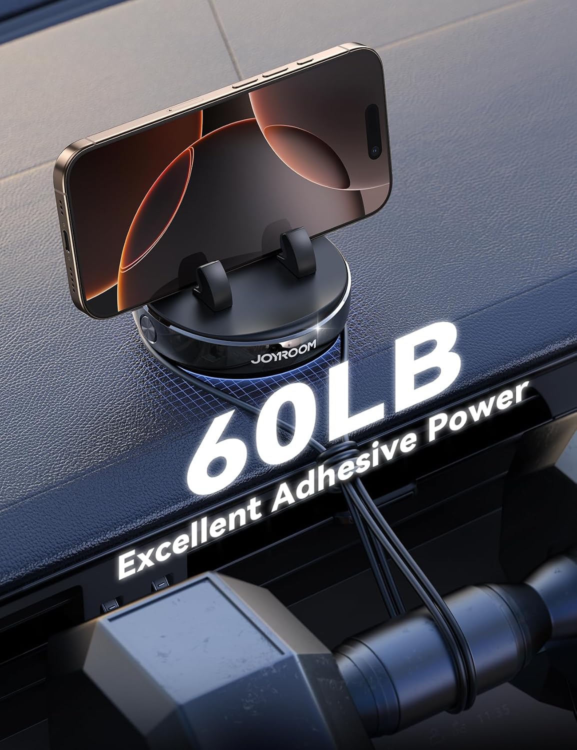 Thumbnail 6 de JOYROOM 360° Car Phone Holder Mount with Anti-Sun Glare Adjustments