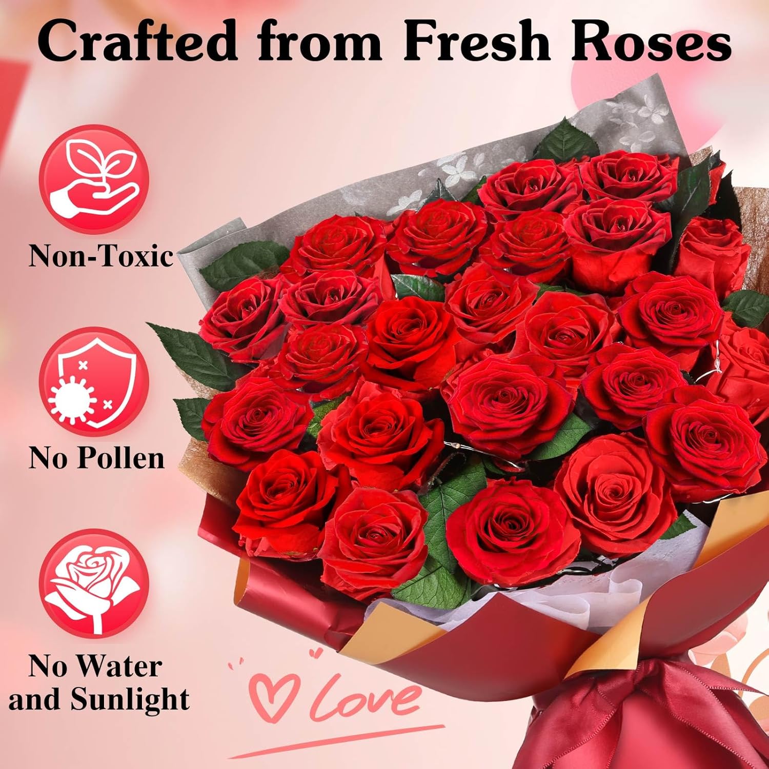 Thumbnail 1 de ADDWel Bouquet Rose Éternelle 24 roses 🌹