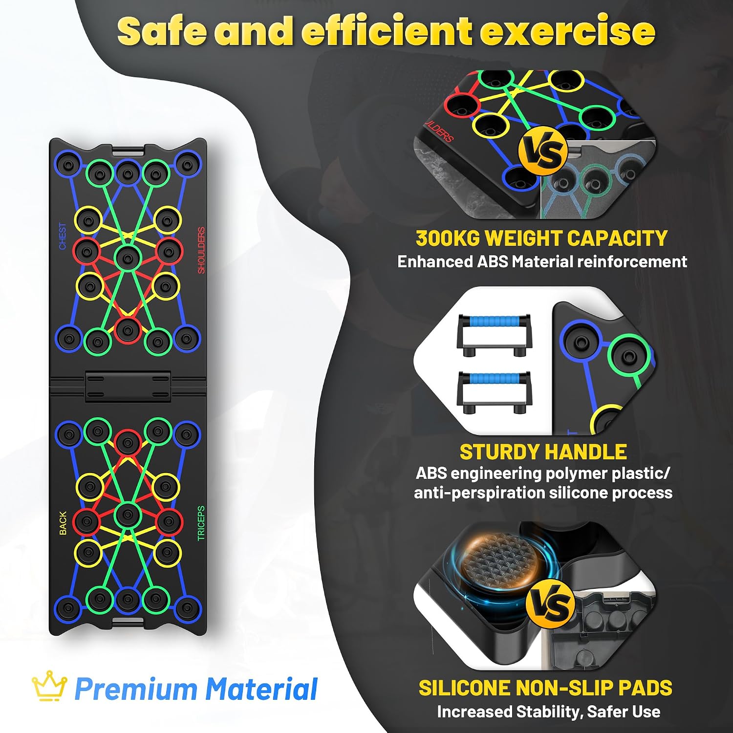 Thumbnail 2 de Foldable Push Up Board 24-in-1 Home Workout Equipment 🏋