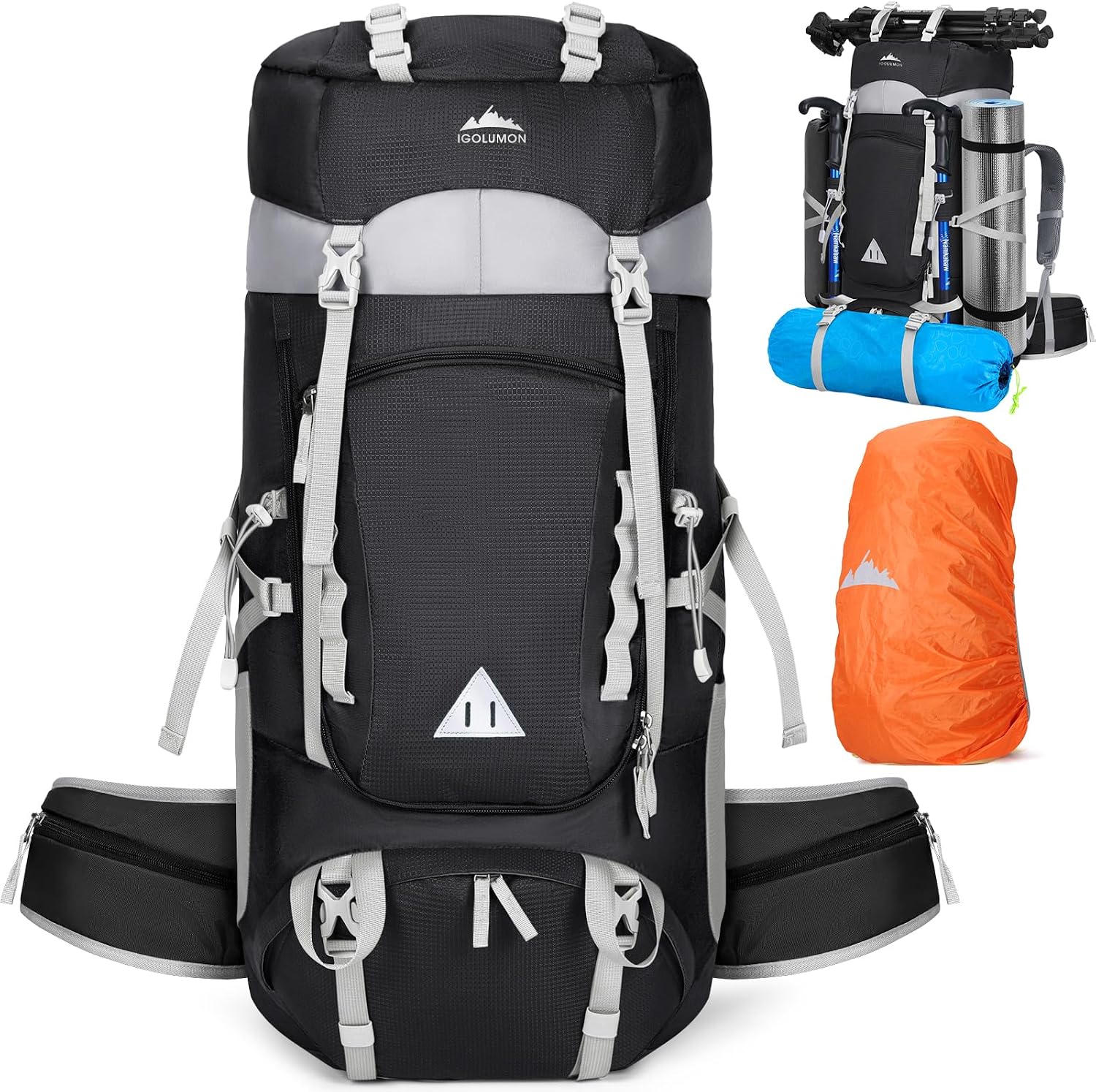 Detalle de IGOLUMON Wanderrucksack 60L Trekkingrucksack