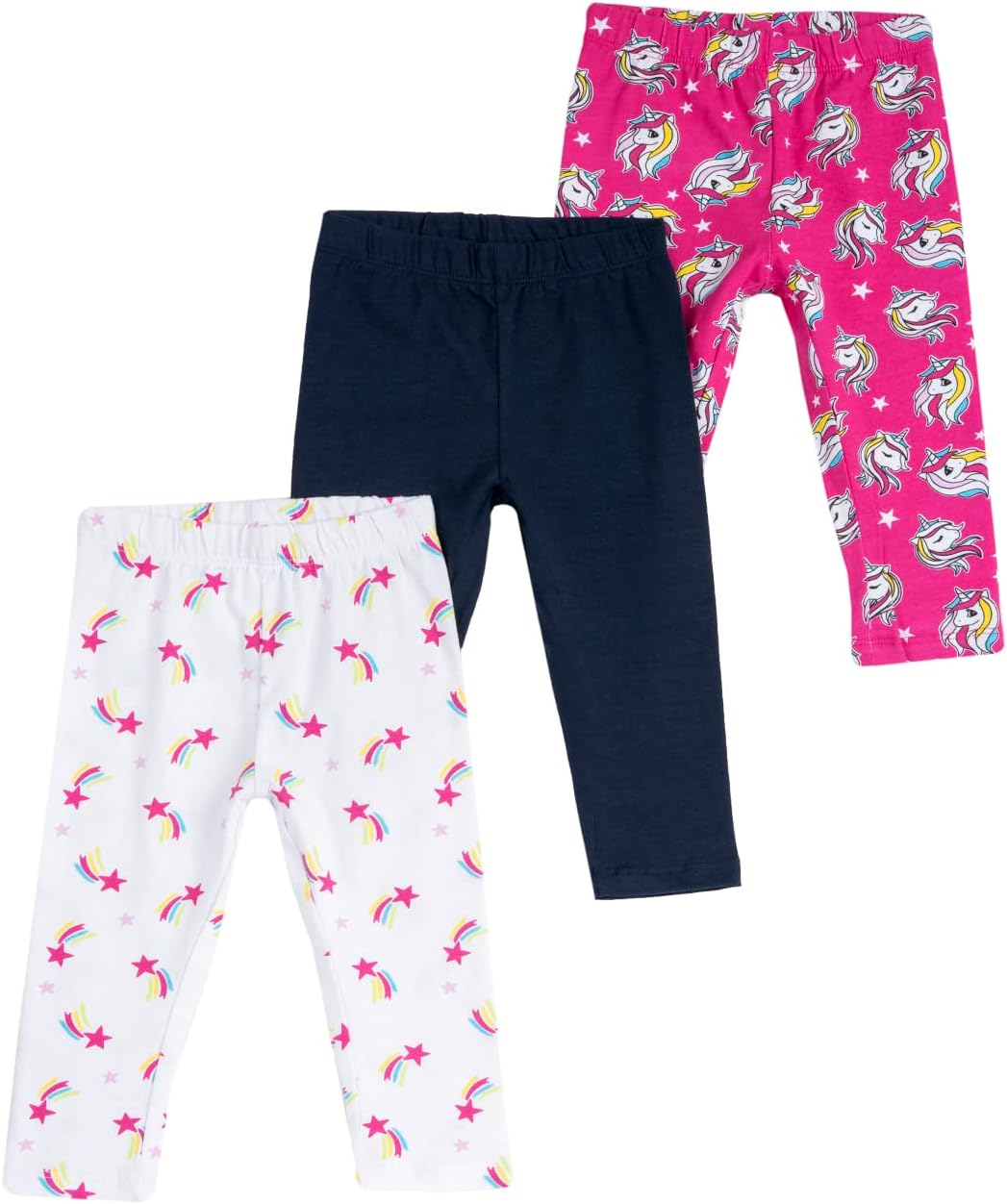 Detalle 1 de Chicco Leggings Bambina – Set di 3 Pantaloni Capri in Cotone Morbido (Designed in Italy)