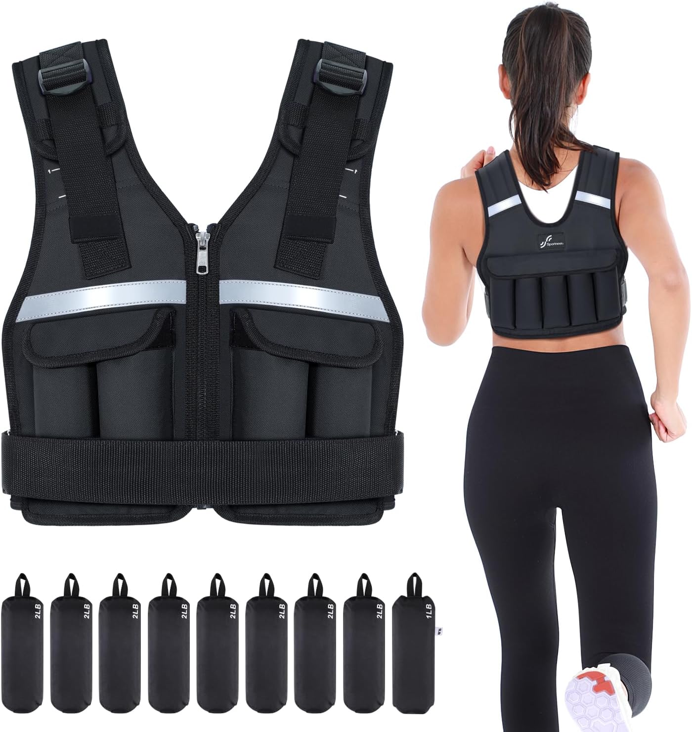 Sportneer Adjustable Weight Vest 0.9–8kg