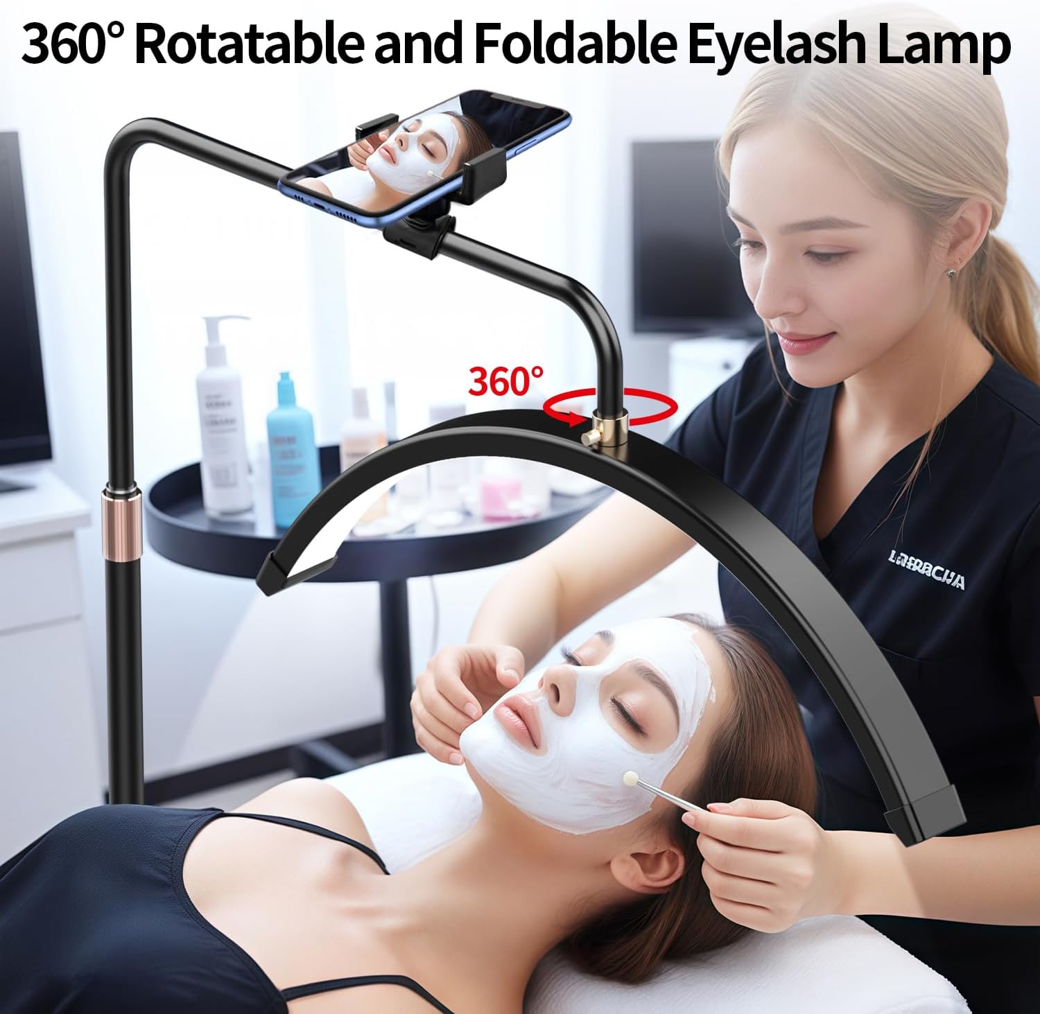 Thumbnail 1 de Lampe de Sol Demi-Lune pour Cils — Anneau LED réglable
