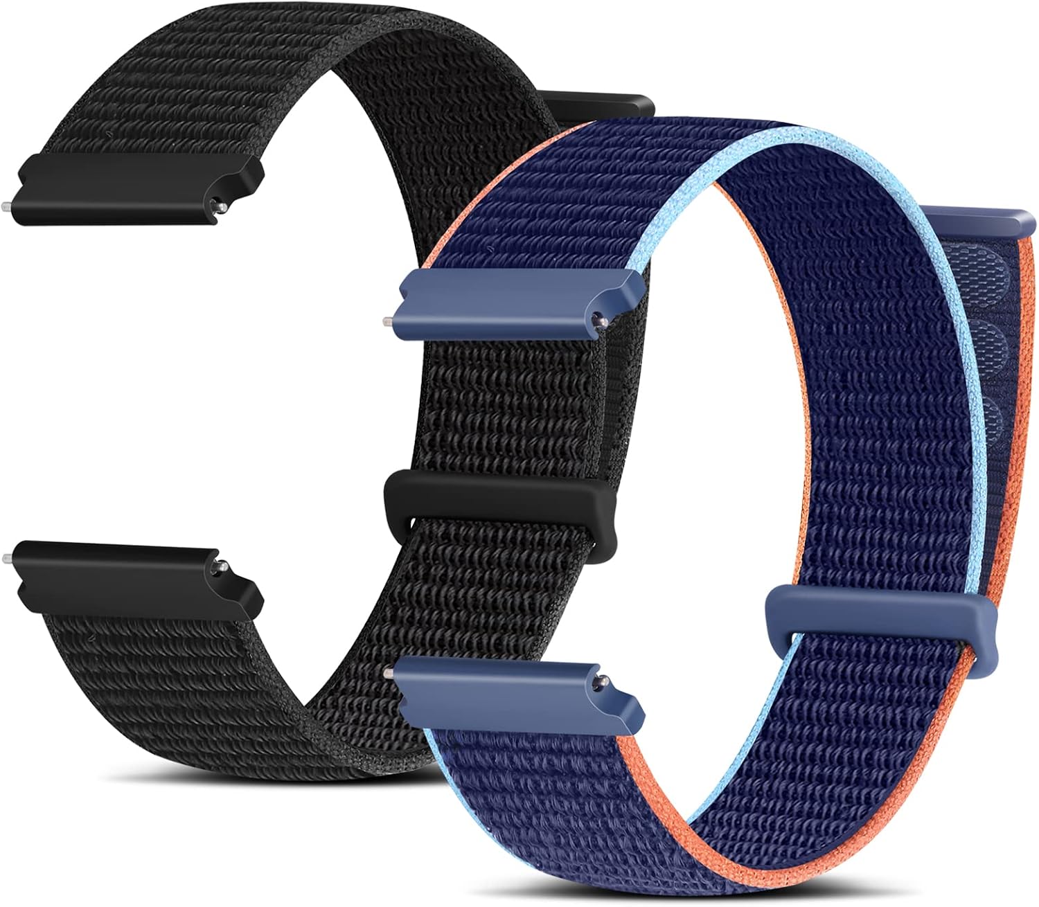 Detalle de Huamanlou Nylon Uhrenarmband mit Schnellverschluss (16/18/20/22 mm) – atmungsaktiv & verstellbar