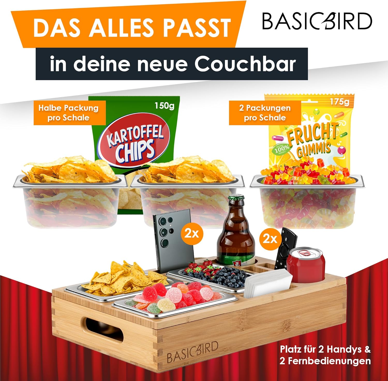 Thumbnail 2 de BASICBIRD Couchbar Snackbox