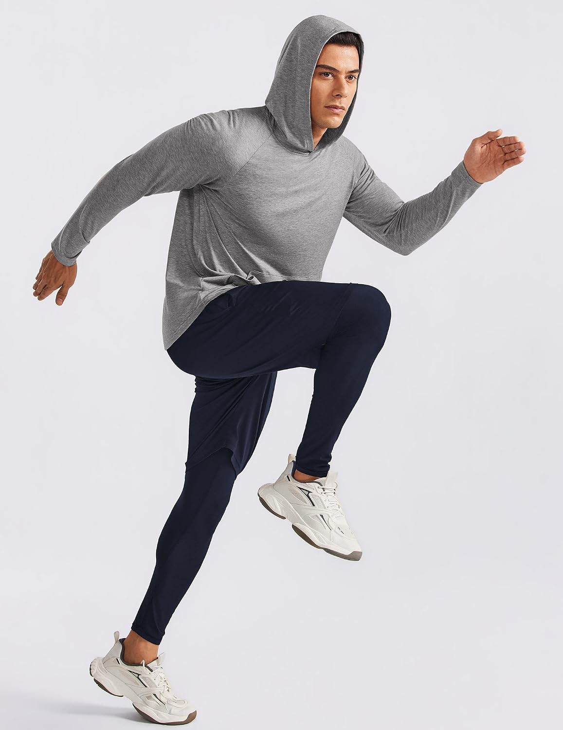 Detalle de PINSPARK Men's Workout Hoodie Polyester Blend