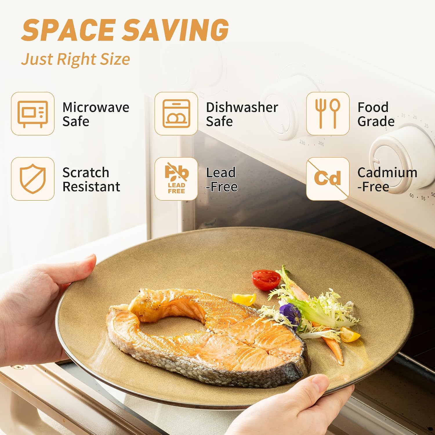 Detalle de Dafuceramic 12‑Piece Dinnerware Set 10.8 in 🍽