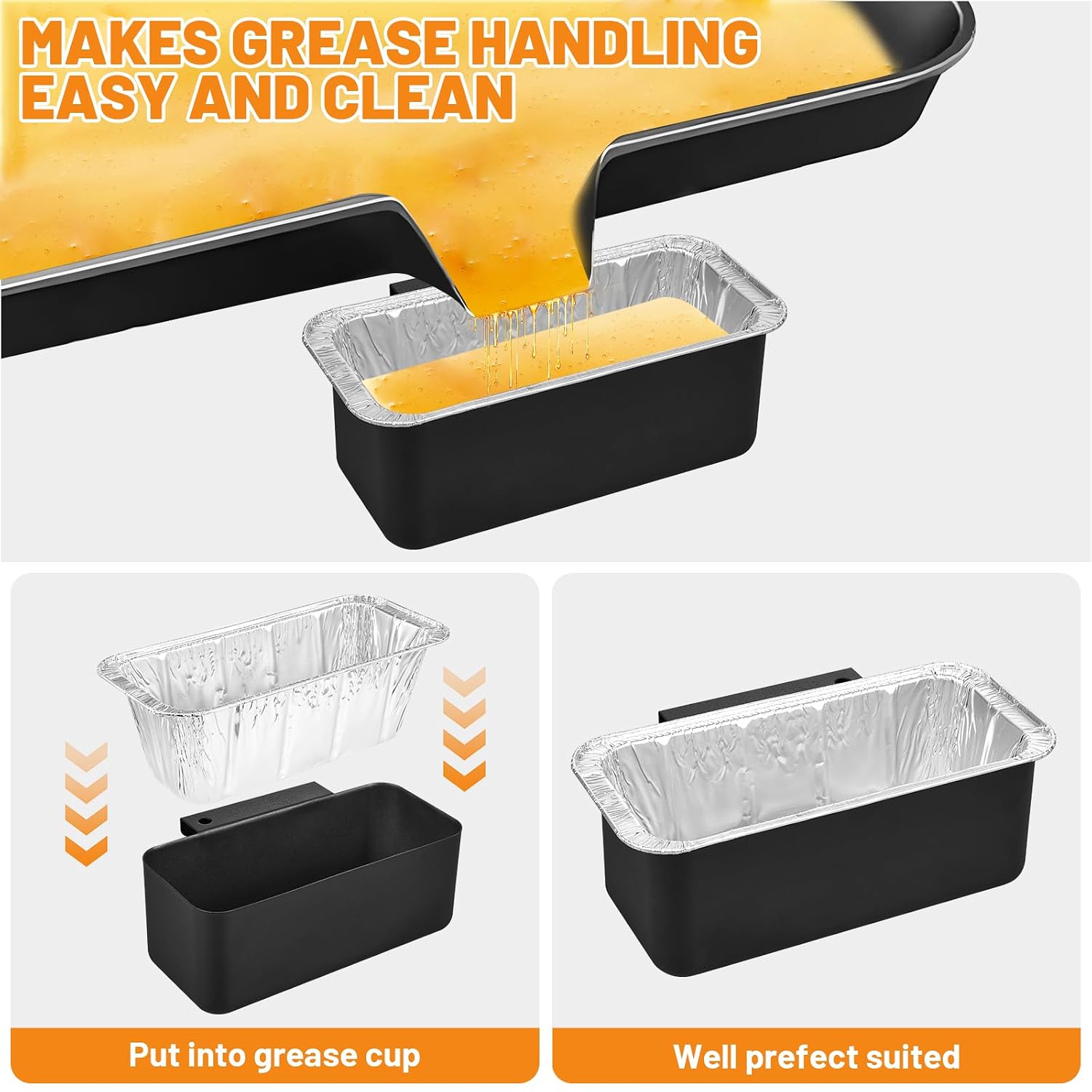 Detalle de Whaleme Griddle Grease Catcher 15-Pack