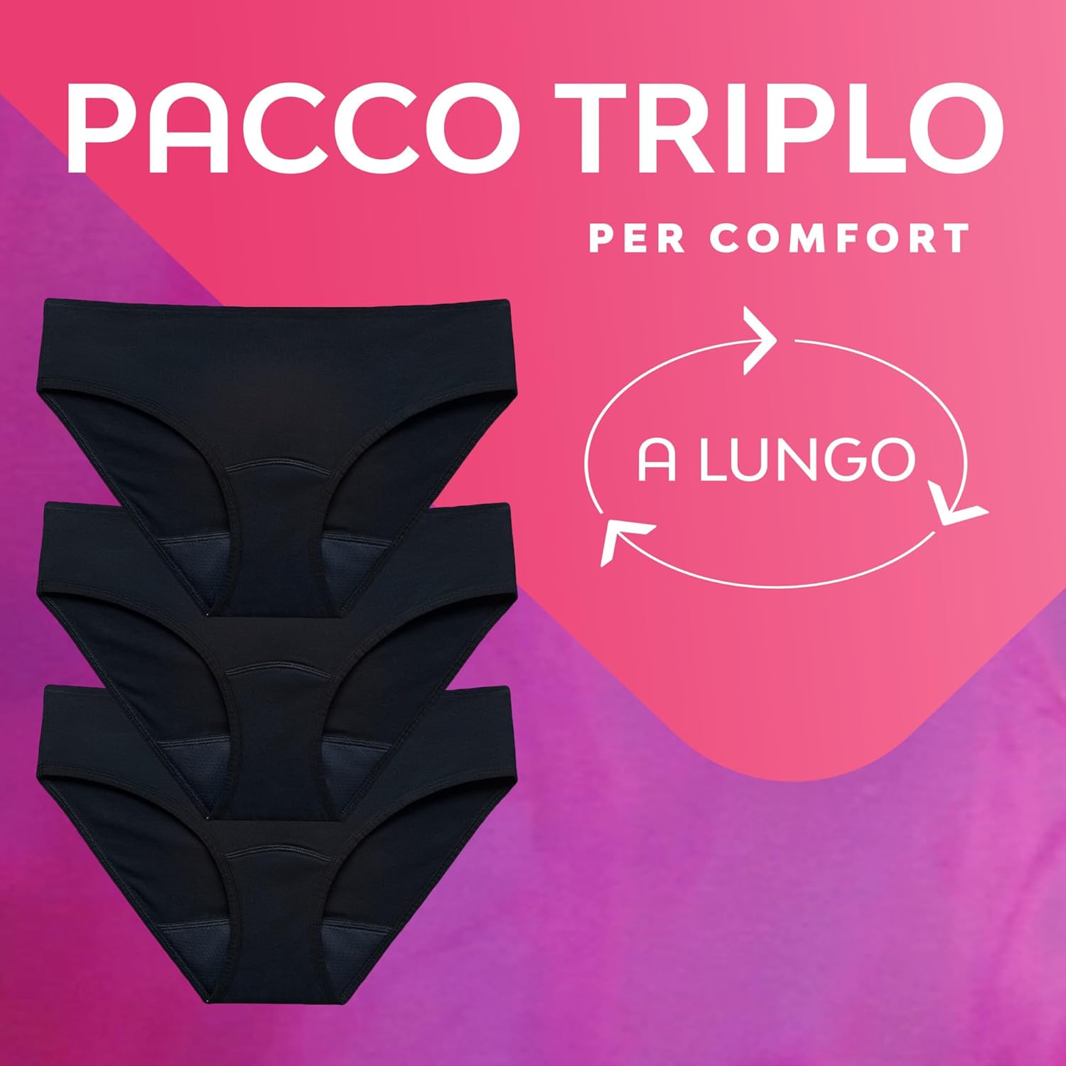 Thumbnail 1 de Nuvenia Intimawear Mutandine Mestruali in cotone biologico, 3 confezioni taglia M